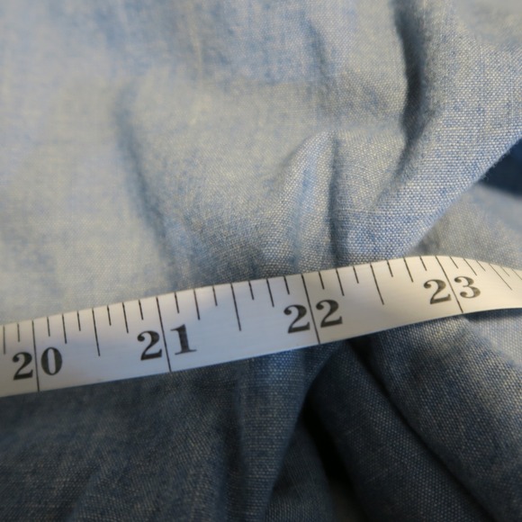 Lauren Ralph Lauren Tie Front Chambray Shirt Long Sleeve ASO Darla Queen Sugar - Picture 10 of 10